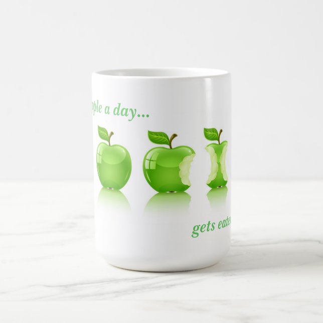 Mug Apple vert pendant la vie (Centre)