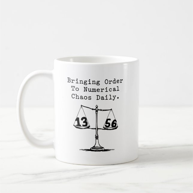Mug Apporter de l'ordre au chaos numérique Math Guru (Gauche)