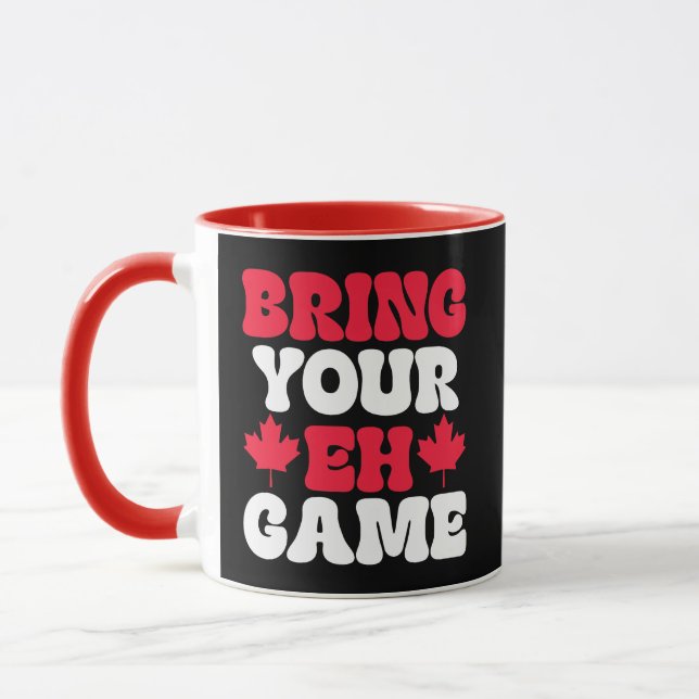 Mug Apportez votre Eh Jeu Drapeau Canadien Canada (Gauche)
