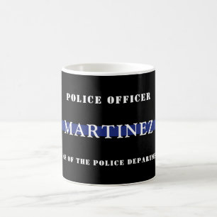 Mug Appréciation de l'agent de police de la ligne bleu