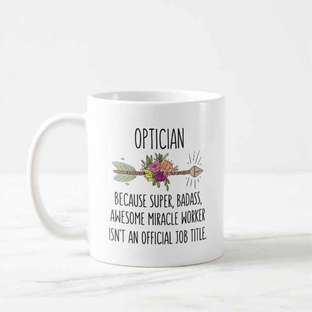Mug Appréciation de l'assistant Optométriste Opticien (Gauche)