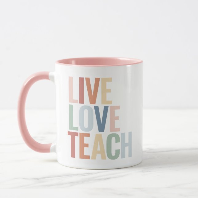 Mug Appréciation de l'enseignant Arc-en-ciel Enseigner (Gauche)