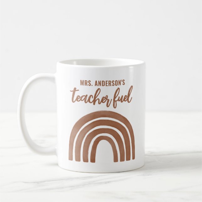 Mug Appréciation de l'enseignant en carburant Boho arc (Gauche)