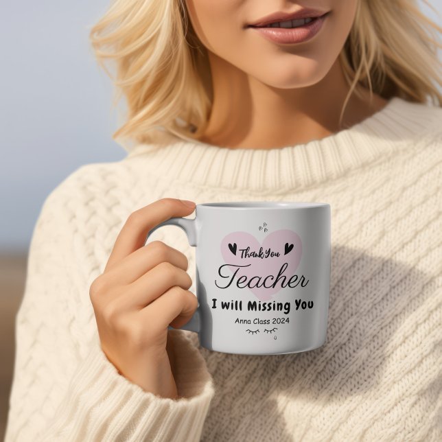 Mug Appréciation de l'enseignant Merci École sur mesur (Créateur téléchargé)