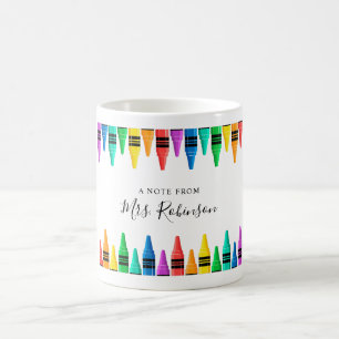 Mug Appréciation de l'enseignant Rainbow Crayon