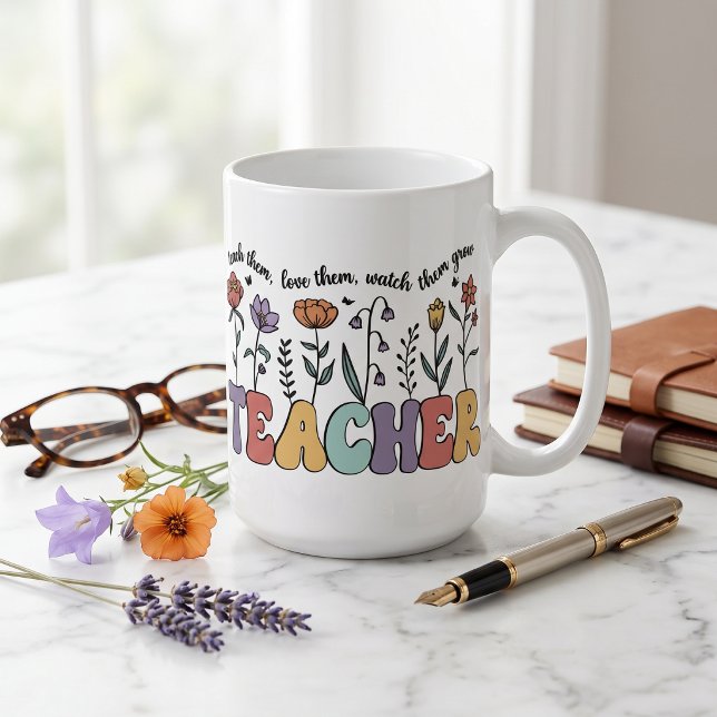 Mug Appréciation des enseignants, enseignez-leur, aime (Créateur téléchargé)