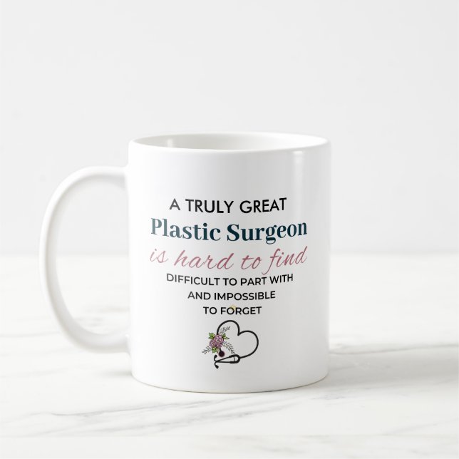 Mug Appréciation du chirurgien plastique personnalisé (Gauche)