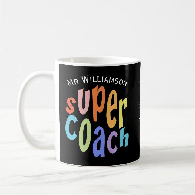 Mug Appréciation du Merci Super Coach (Gauche)