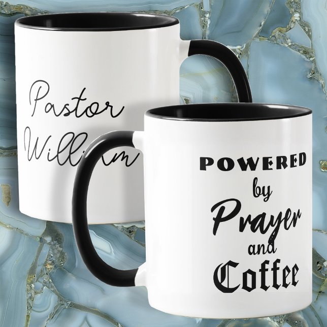 Mug Appréciation du pasteur alimentée par le café de p (Créateur téléchargé)