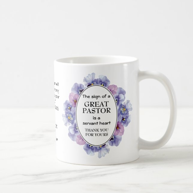 Mug Appréciation florale blanche personnalisée (Droite)