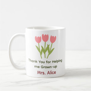 Mug Appréciation minimaliste de charme floral rose ver