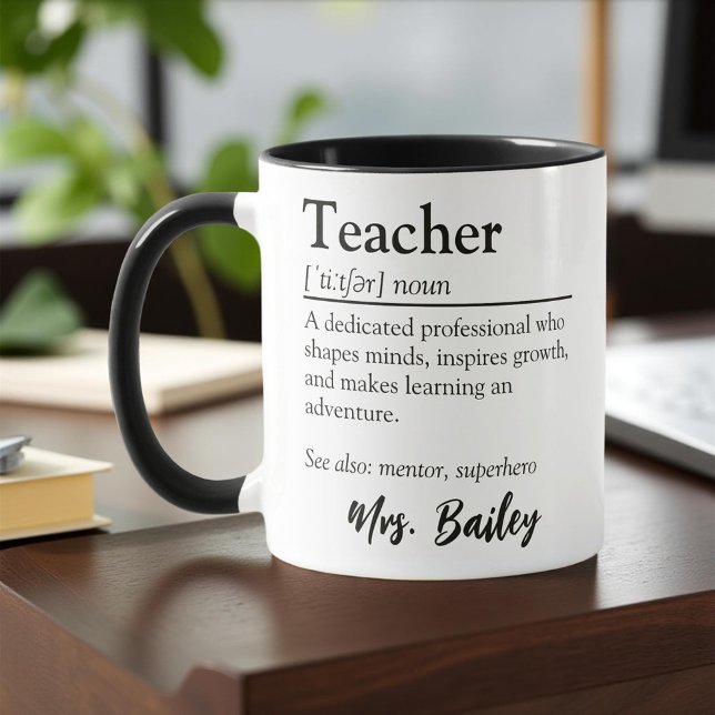 Mug Appréciation personnalisée de la définition de l'e (Créateur téléchargé)