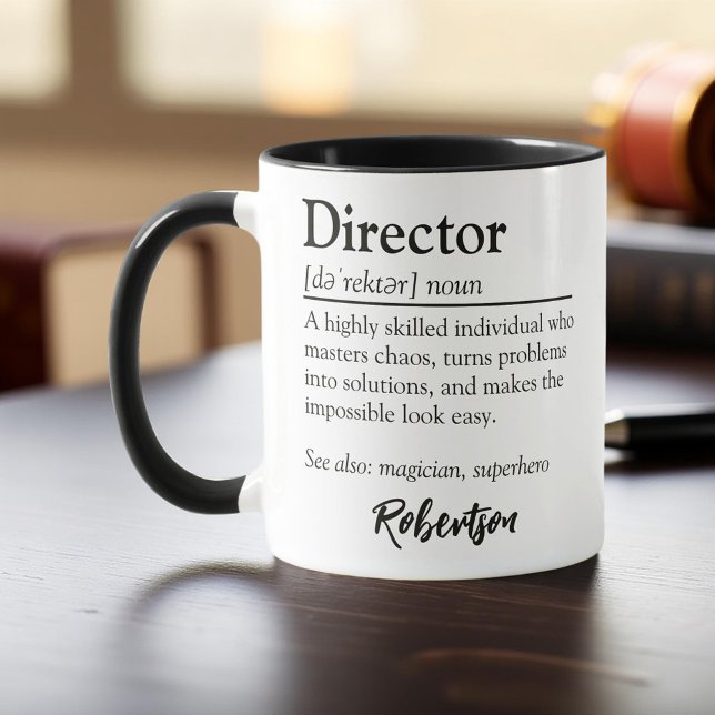 Mug Appréciation personnalisée de la définition du dir (Créateur téléchargé)