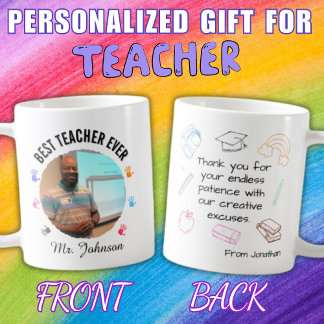 Mug Appréciation personnalisée de l'enseignant d'école