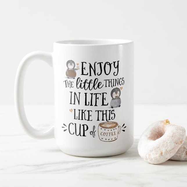 Mug Appréciez les Petites Choses de la Vie Comme (Avec donut)