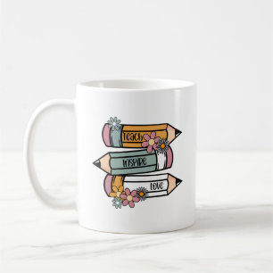Mug Apprendre Amour Inspirer Design Rétro