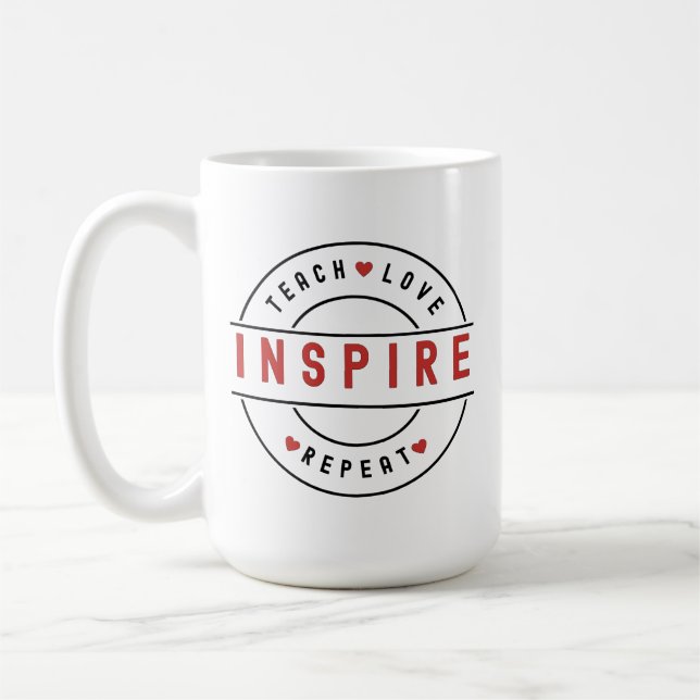 Mug Apprendre l'amour Répéter la motivation (Gauche)