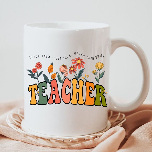 Mug Apprenez-Leur À Les Aimer À Les Regarder Croître.  (teach them,love them, watch them grow Mug,teacher gift,teacher appreciation gifts,teacher gift,)