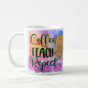Mug Apprentissage Café Répéter Retour À L'École Enseig