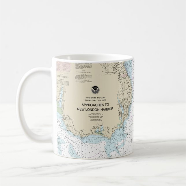 Mug Approches de la nouvelle carte nautique du port de (Gauche)