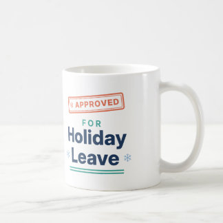 Mug Approuvé pour les congés de Noël drôle de bureau