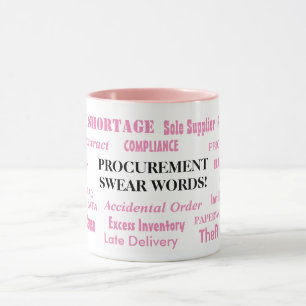 Mug Approvisionnement jurer les mots Femme Gestionnair