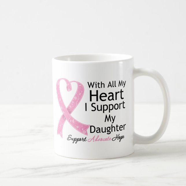 Mug Appui du cancer du sein I ma fille (Droite)