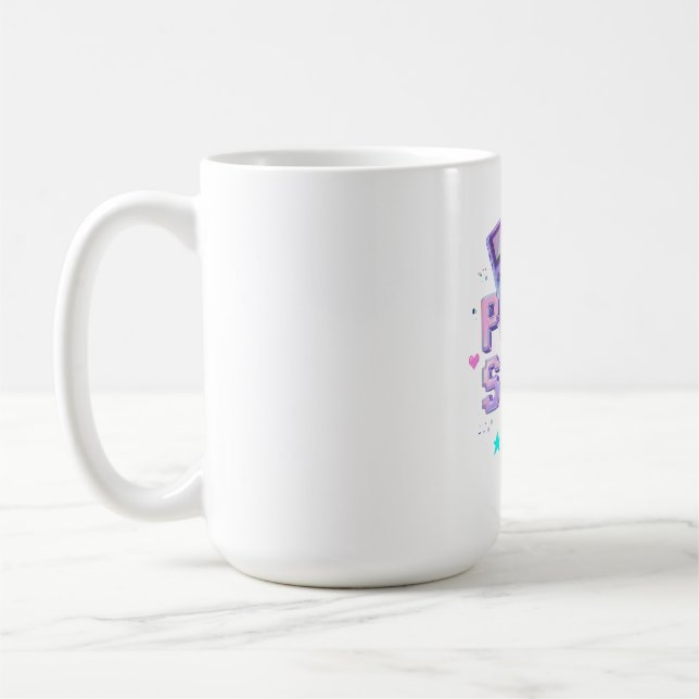 Mug Appuyez sur Start Y2K Rétro Gaming Arcade Chrome 9 (Gauche)
