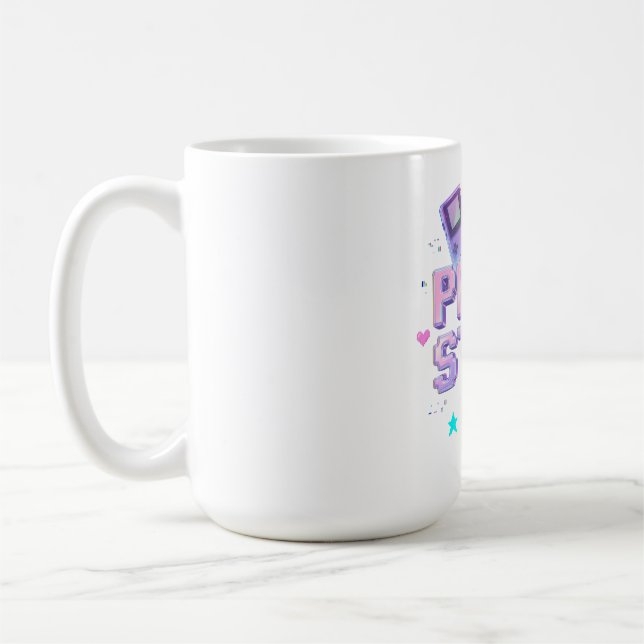 Mug Appuyez sur Start Y2K Rétro Gaming Arcade Chrome 9 (Gauche)