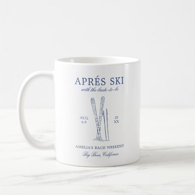 Mug Après Ski Avec La Mariée Avant Le Bach Week-end (Gauche)