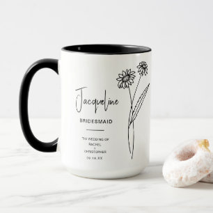 Mug April Bridesmaid   Fleur de naissance marguerite