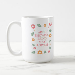 Mug april douche apporter mai fleurs