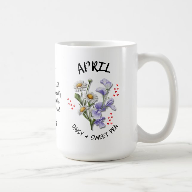 Mug APRIL Mois de naissance Fleur Christian Nom person (Droite)