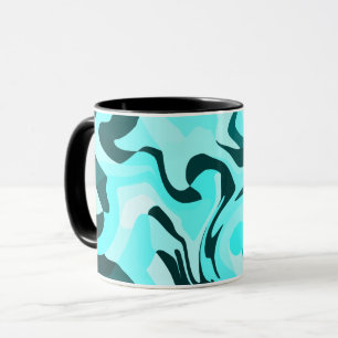 Mug Aqua Abstrait et design Turquoise