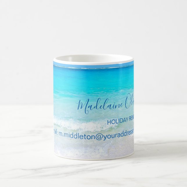 Mug Aqua Blue Ocean Guest House Custom (Centre)