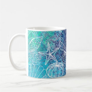 Mug Aqua Blue Ocean Vie marine Coquillages