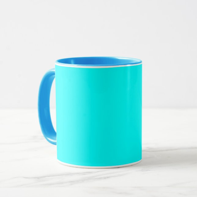 Mug Aqua (couleur solide) (Devant gauche)