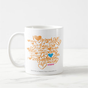 Mug Aqua/orange de graffiti