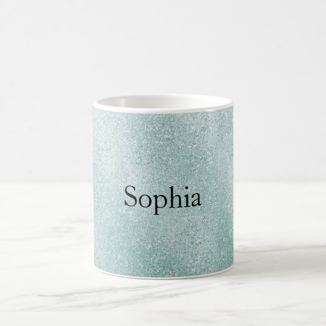 Mug Aqua Paillettes Noël Ombré (Centre)