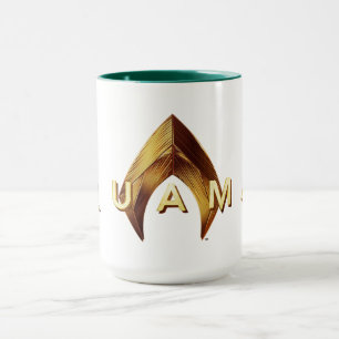 Mug Aquaman   Golden Aquaman Logo