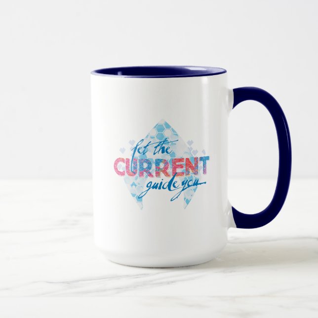 Mug Aquaman | Graphique Logo "Let The Current Guide Yo (Droite)