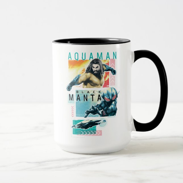 Mug Aquaman | Modernist Aquaman & Black Manta Graphic (Droite)