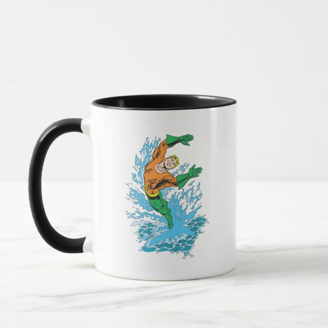 Mug Aquaman saute dans la vague (Gauche)