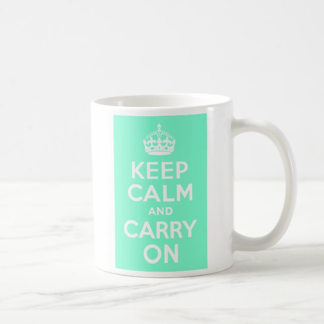 Mug Aquamarine Gardez le calme et continuer (Droite)