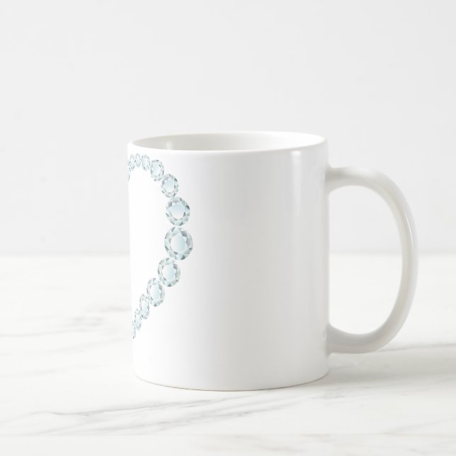 Mug Aquamarine Gem Heart (Droite)