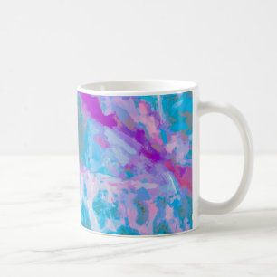 Mug Aquarelle Abstraite bleu rose moderne