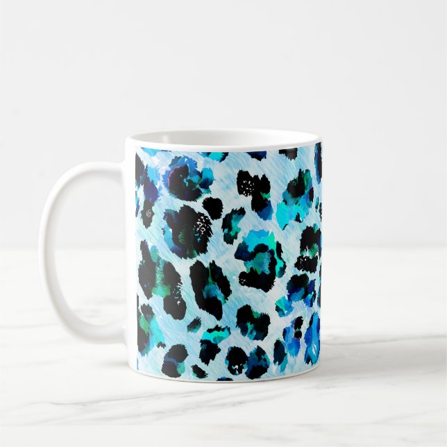 Mug Aquarelle Abstraite Motif de peau léopard (Gauche)