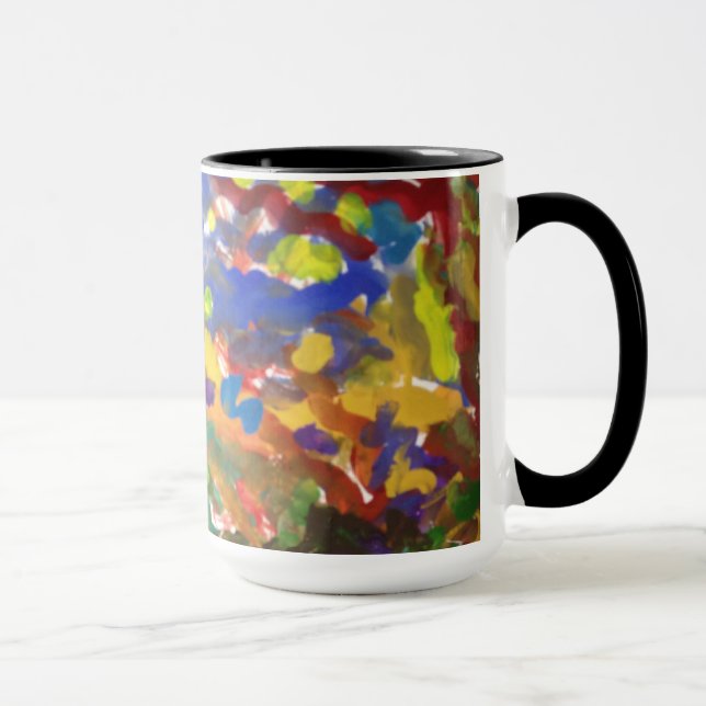 Mug Aquarelle abstraite multicolore (Droite)