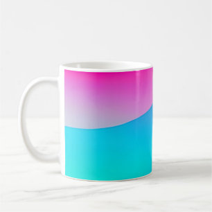 Mug Aquarelle abstraite pastel ombré rose bleu 