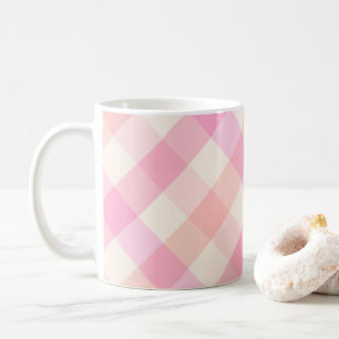 Mug Aquarelle Abstraite rose Plaid Plutôt simple